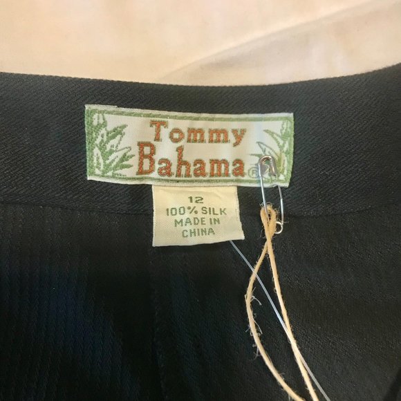 NWT - Tommy Bajama Black Pants - Cablette Relax - Heavy guage Silk - Picture 4 of 7